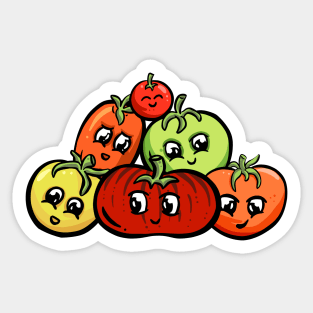 Cheeky Cartoon Tomato Varieties Characters Garden Tips Toons Sticker